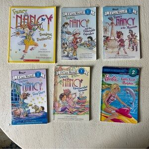 📚 I Can Read! Book Bundle (6) | 5 Fancy Nancy + 1 Barbie | Early Readers Set